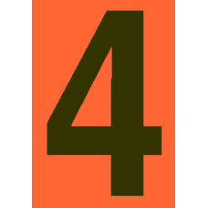 Kleebis "number 4"