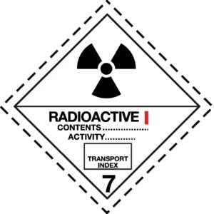 Hazard label "radioactive I"